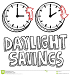 DAYLIGHT SAVINGS Time Sketch Royalty Free Stock Photography.