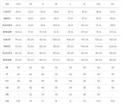 SIZE CHARTS