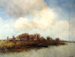 Landscape Near Noorden Jan Hillebrand Wijsmuller | Oil Painting ... - Landscape-Near-Noorden