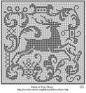 Printing Page for the Leaping Deer Chart For Filet or Cross-