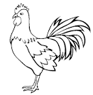 Rooster coloring page