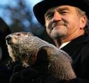 Punxsutawney Phil and handler