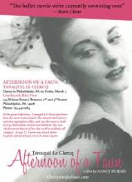 The release of the documentary film AFTERNOON OF A FAUN: TANAQUIL LE CLERCQ, about the legendary New York City Ballet dancer and muse to George Balanchine ... - Afternoon-of-a-Faun_Flier_Philly-218x300