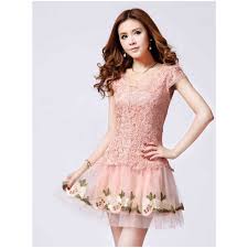 gaun pesta wanita model korea D1396 - Moro Fashion