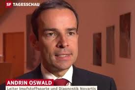 Von der Sicherheit der Impfstoffe überzeugt: Andrin Oswald im Interview mit der Tagesschau. (25. Oktober 2012) Bild: Screenshot SF. 25.10.2012 - topelement