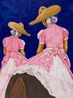 Las Charras Rosadas Painting by Pat Haley - Las Charras Rosadas ...