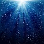 Bethlehem Star And Night Snowfall. Christmas Theme Background ...