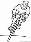 Cycling coloring page