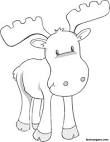 Moose coloring page