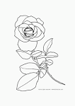 Valentine Rose Coloring Page | LetMeColor.