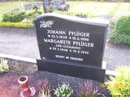 Grab von Johann Pflüger (23.02.1905-15.06.1988), Friedhof Sandhorst