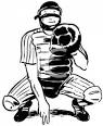 Vintage Baseball Catcher Clipart Picture