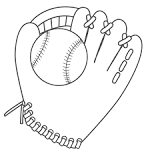 Baseball coloring page