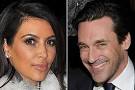 Kim Kardashian and Jon Hamm