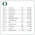 Oregon Duck Football Schedule