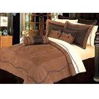 Barbwire Dark Tan Western Bedding Set - Super King