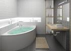 Small Bathroom Idea Corner Bathtub Redesigning The | Home Design