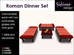 Second Life Marketplace - Roman Dinner Set / Triclinium Set - Roman%20Dinner%20Set%20image