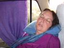 Zahira napping en-route