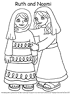 Ruth and Naomi coloring page