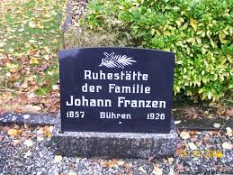 Grab von Johann Franzen (1857-1926), Friedhof Remels