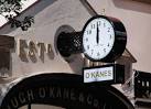Undertaker's clock, Belfast. Recently installed at the premises of O'Kane's, - via Daymix