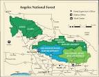 Map of the Angeles National Forest