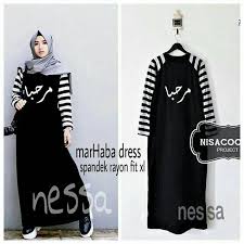 Busana Muslim Murah Marhaba Dress Hitam - Grosir Baju Muslim ...