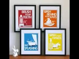 DIY Simple Bathroom wall art interior decorations ideas - YouTube