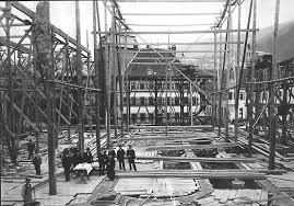 Blick über die Baustelle nach Osten, im Hintergrund der Hexenturm Photographie Ernst Gottmann („Gottmann\u0026#39;sche Tafel” Nr. 6) (UB Signatur: F 8711-6 Gross RES ... - Gottmann6