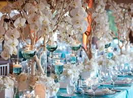 Event Designer Extraordinaire, Karen Tran | The Bridal Circle - White-Orchid-Manzanita-Branches-Aqua-Blue-Event-Design-Karen-Tran
