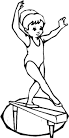 Gymnastics coloring page