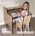 KidsWoodWorks children's desk and chair with jumbo surface.