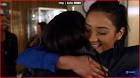 Maya gets the first hug,