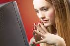 girl on computer