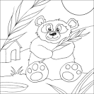 Panda coloring page
