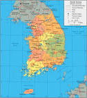  South Korea Map - South Korea Satellite Image - Physical - Political