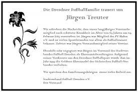 Wir trauern um Jürgen Treuter | Stadtverband Fußball Dresden e.V.