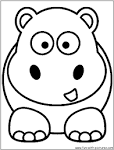 Hippo coloring page