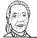 Jane Goodall Coloring Page