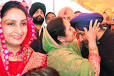 On left is a beaming Harsimrat Kaur, Sukhbir's wife. Photo: Vishal Kumar - pun