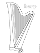 Harmonica coloring page