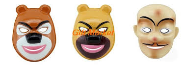 Mouse over to zoom in. 6pcs/lot ... - 6pcs-lot-Halloween-decoration-child-cartoon-mask-plastic-mask-bear-bare-headed-mask-Halloween-mask