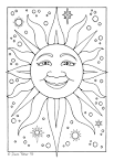Sun coloring page