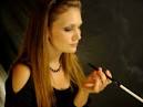 smoking with a cigarette