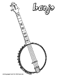 Banjo coloring page