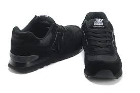Fashion New Balance 574 Classic All Black Womens Running Shoes For ...
