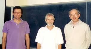 Peter Phillips with Karim Abadir and Jan Magnus, June 2002 - abadir-magnus