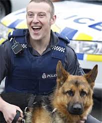 IN TRAINING: Zeus and his handler Tim Roy are the newest members of the team at Timaru police station and are keen to get down to business. - 2907928