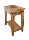 SD-3160RO-CS Sedona Rustic Oak Chairside Table with Slate Inlay ...